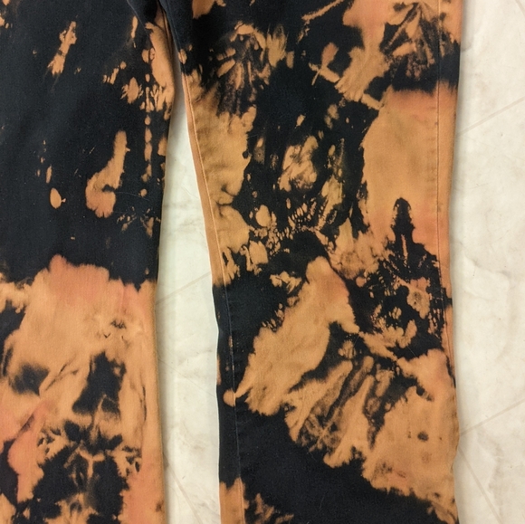 Bleached Grunge Stretchy Black Pants - Picture 5 of 14